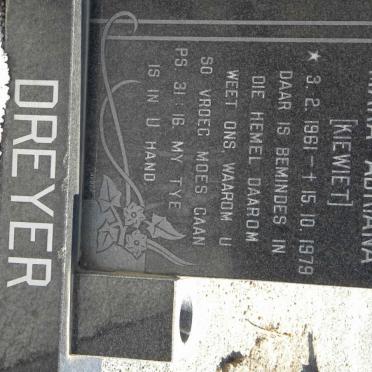 DREYER Mara Adriana 1961-1979