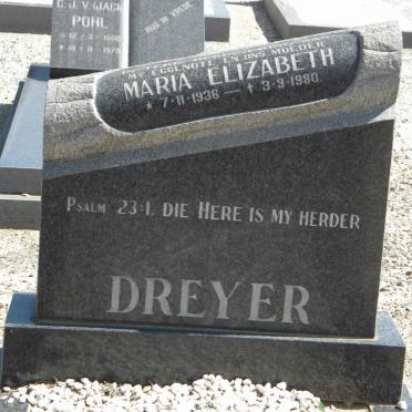 DREYER Maria Elizabeth 1936-1980