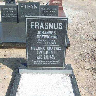 ERASMUS Johannes Lodewickus 1912-1996 &amp; Helena Beatrix WILKEN 1920-2004
