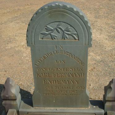 ENDEMANN Karl Ferdinand 1929-1942