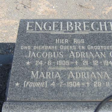 ENGELBRECHT Jacobus Adriaan C. 1905-1947 &amp; Maria Adriana FOURIE 1904-1973