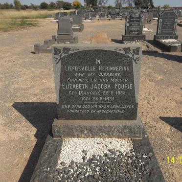 FOURIE Elizabeth Jacoba nee KRUGER 1893-1934