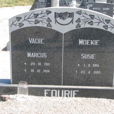 FOURIE Marcus 1911-1991 &amp; Susie 1914-1985
