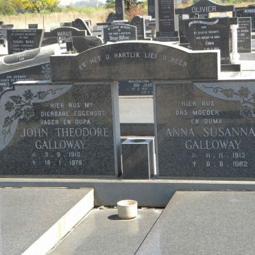 GALLOWAY John Theodore 1910-1979 &amp; Anna Susanna 1913-1982