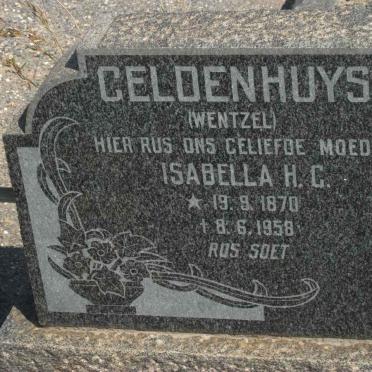 GELDENHUYS Isabella H.G. nee WENTZEL 1870-1958