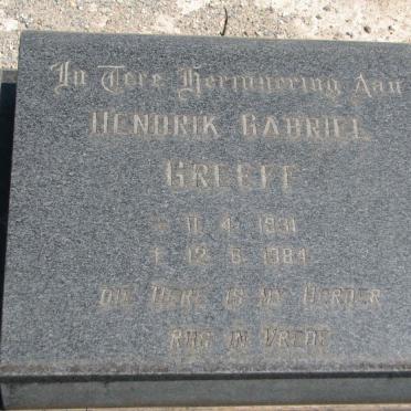 GREEFF Hendrik Gabriel 1931-1984
