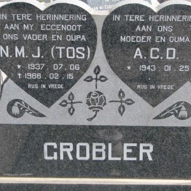GROBLER N.M.J. 1937-1986 &amp; A.C.D. 1943-