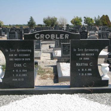 GROBLER Dirk C. 1914-1983 &amp; Martha C. 1915-2004
