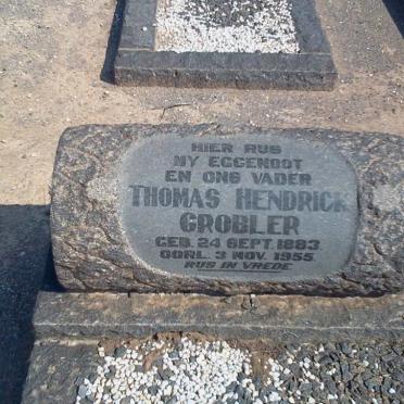GROBLER Thomas Hendrick 1883-1955 &amp; Barbara Wilhelmina UYS 1887-1969