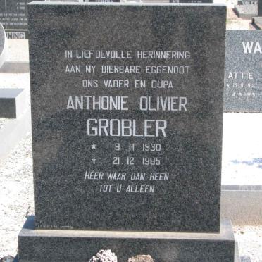 GROBLER Anthonie Olivier 1930-1985