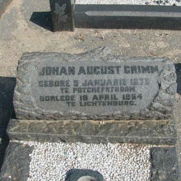 GRIMM Johan August 1878-1954