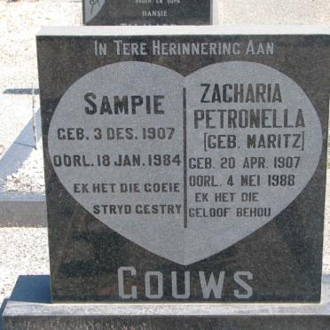 GOUWS Sampie 1907-1984 &amp; Zacharia Petronella MARITZ 1907-1988