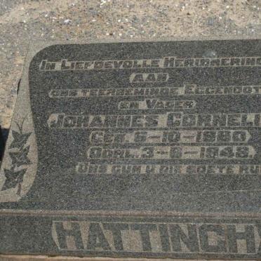 HATTINGH Johannes Cornelis 1880-1948 &amp; Johanna Hermina Catharina COETZEE 1890-1961