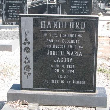 HANDFORD Judith Maria Jacoba 1928-1984