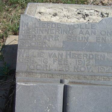 HEERDEN Willie, van 1912-1927