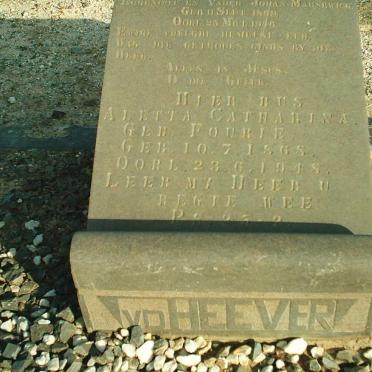 HEEVER Aletta Catharina, van den nee FOURIE 1865-1948_1