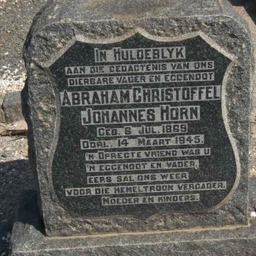 HORN Abraham Christoffel Johannes 1869-1945 &amp; Magdalena Johanna DE KOCK 1881-1948