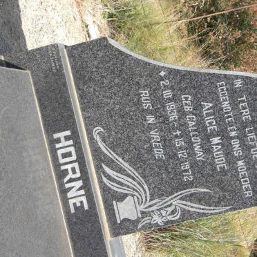 HORNE Alice Maude nee GALLOWAY 1936-1972 