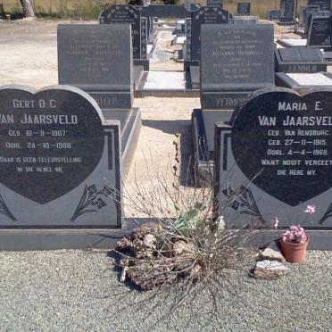 JAARSVELD Gert D.C., van 1907-1988 &amp; Maria E. VAN RENSBURG 1915-1968
