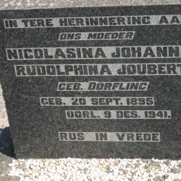 JOUBERT Nicolasina Johanna Rudolphina nee DORFLING 1895-1941