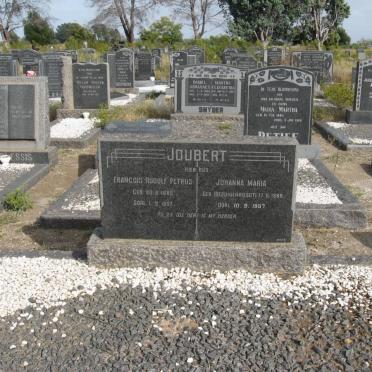 JOUBERT Francois Rudolf Petrus 1885-1957 &amp; Johanna Maria BEZUIDENHOUT 1888-1967