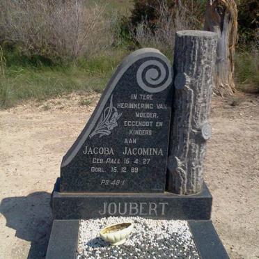 JOUBERT Jacoba Jacomina nee RALL 1927-1969