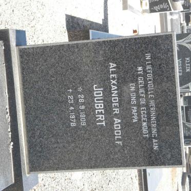 JOUBERT Alexander Adolf 1909-1978