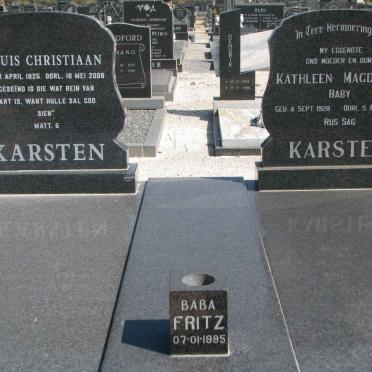 KARSTEN Louis Christiaan 1925-2008 &amp; Kathleen Magdeline 1928-1989 :: FRITZ baba  -1995