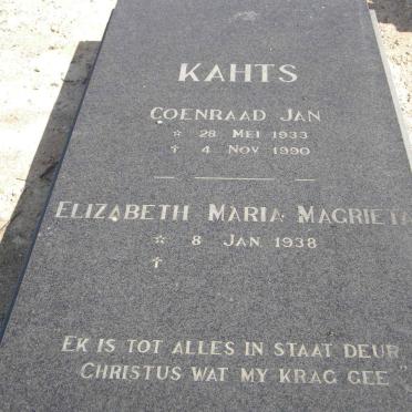 KAHTS Coenraad Jan 1933-1990 &amp; Elizabeth Maria Magrieta 1938-
