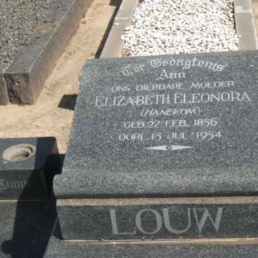 LOUW Ewenhardus Johannes 1855-1943 &amp; Elizabeth Eleonora HANEKOM 1856-1954