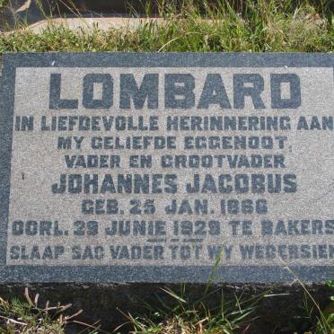 LOMBARD Johannes Jacobus 1866-1928