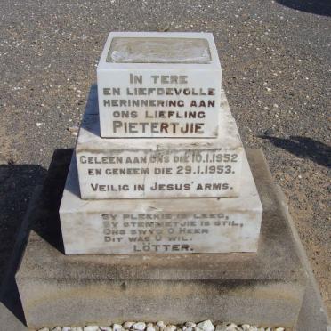 LÖTTER Pietertjie 1952-1953
