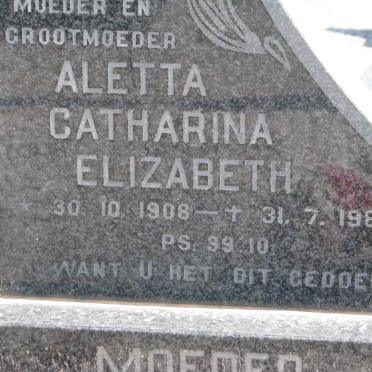 LOMBARD Barend Jacobus 1905-1982 &amp; Aletta Catharina Elizabeth 1908-1988