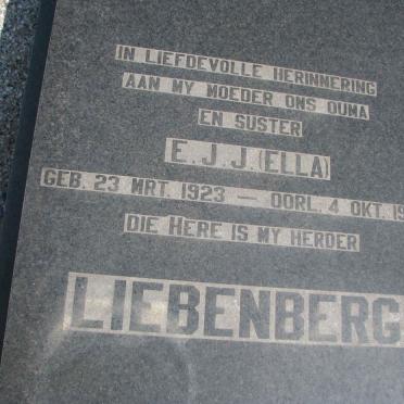 LIEBENBERG E.J.J. 1923-1988