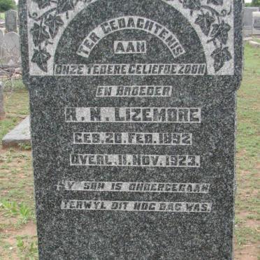 LIZEMORE R.N. 1892-1923