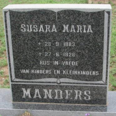 MANDERS Susara Maria 1883-1926