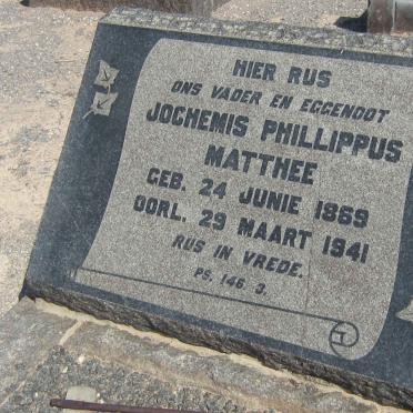 MATTHEE Jochemis Phillippus 1869-1941