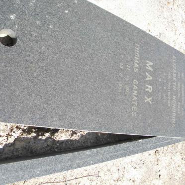MARX Thomas Ganates 1922-1990 &amp; Elizabeth Hendrina OOSTHUYSEN 1927-1981