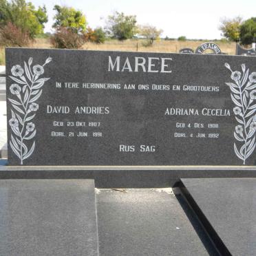 MAREE David Andries 1907-1991 &amp; Adriana Cecelia 1908-1992