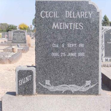MEINTJES Cecil Delarey 1911-1961