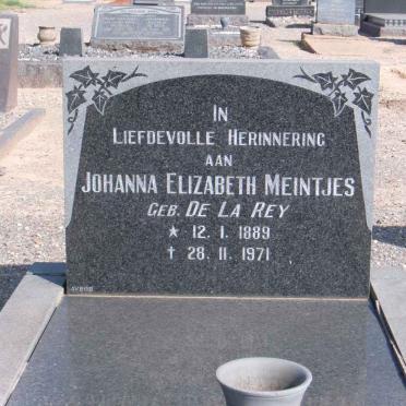 MEINTJES Johanna Elizabeth nee DE LA REY 1889-1971