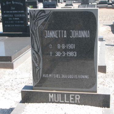 MULLER Jannetta Johanna 1901-1983