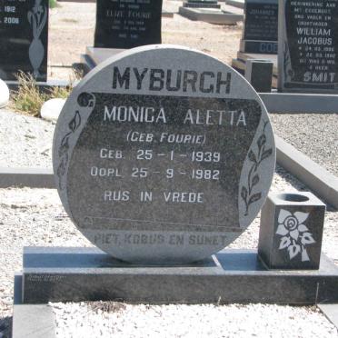 MYBURGH Monica Aletta nee FOURIE 1939-1982