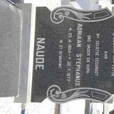 NAUDE Adriaan Stephanus 1904-1977