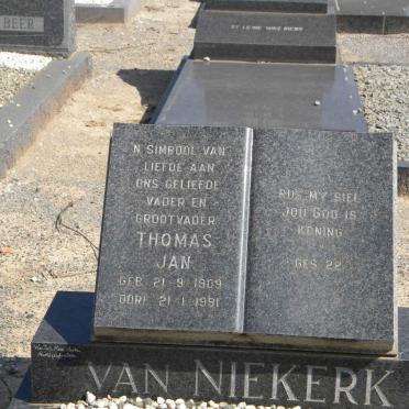 NIEKERK Thomas Jan, van 1909-1991