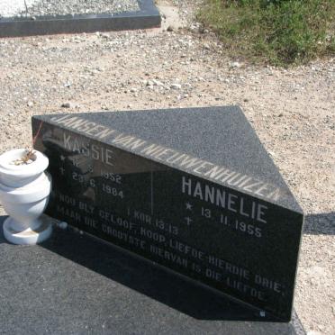 NIEUWENHUIZEN Kassie, Jansen van 1952-1984 &amp; Hannelie 1955-
