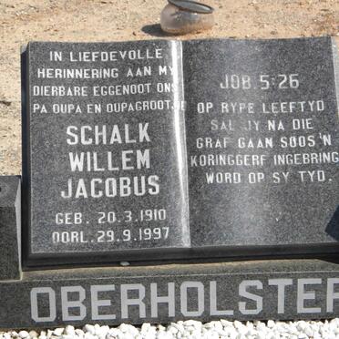 OBERHOLSTER Schalk Willem Jacobus 1910-1997