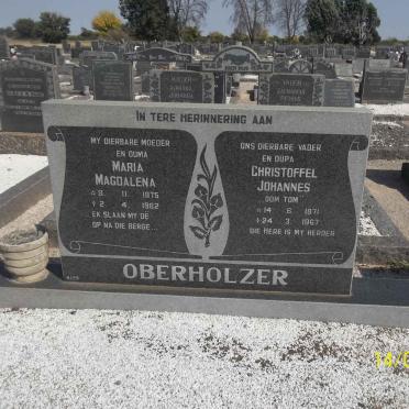 OBERHOLZER Christoffel Johannes 1871-1967 &amp; Maria Magdalena 1875-1982