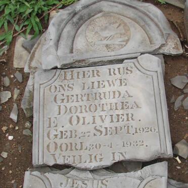 OLIVIER Gertruida Dorothea E. 1926-1932