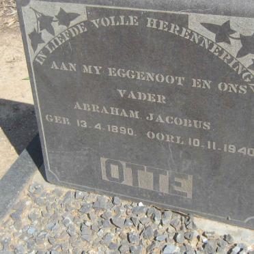 OTTE Abraham Jacobus 1890-1940